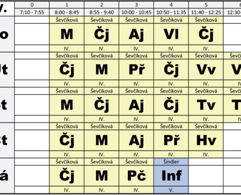 Rozvrh hodin 2. pololetí 24/25