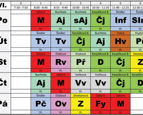 Rozvrh hodin 2. pololetí 24/25