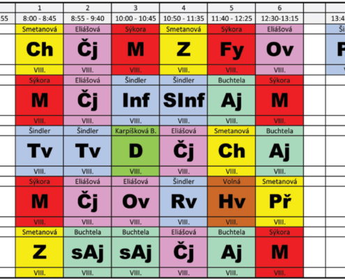 Rozvrh hodin 2. pololetí 24/25